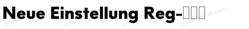 Neue Einstellung Reg字体转换 Neue Einstellung Reg字体转换